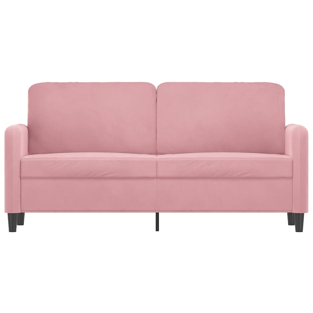 vidaXL Canapea cu 2 locuri, roz, 140 cm, catifea