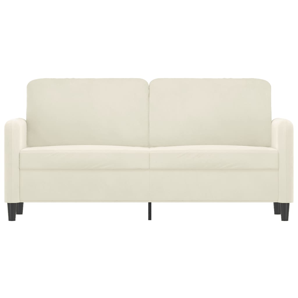 vidaXL Canapea cu 2 locuri, crem, 140 cm, catifea vidaXL Canapea cu 2 locuri, crem, 140 cm, catifea