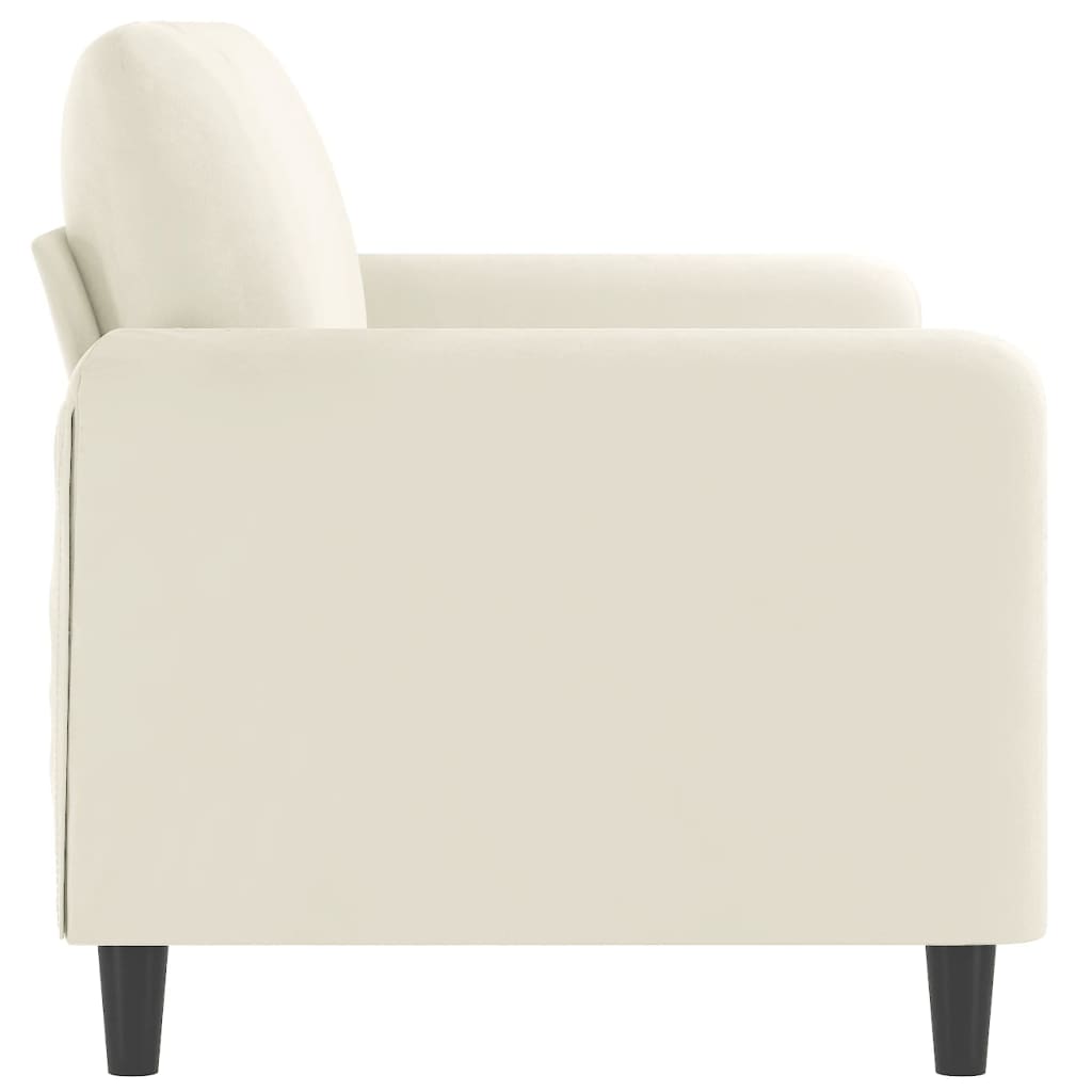 vidaXL Canapea cu 2 locuri, crem, 140 cm, catifea vidaXL Canapea cu 2 locuri, crem, 140 cm, catifea