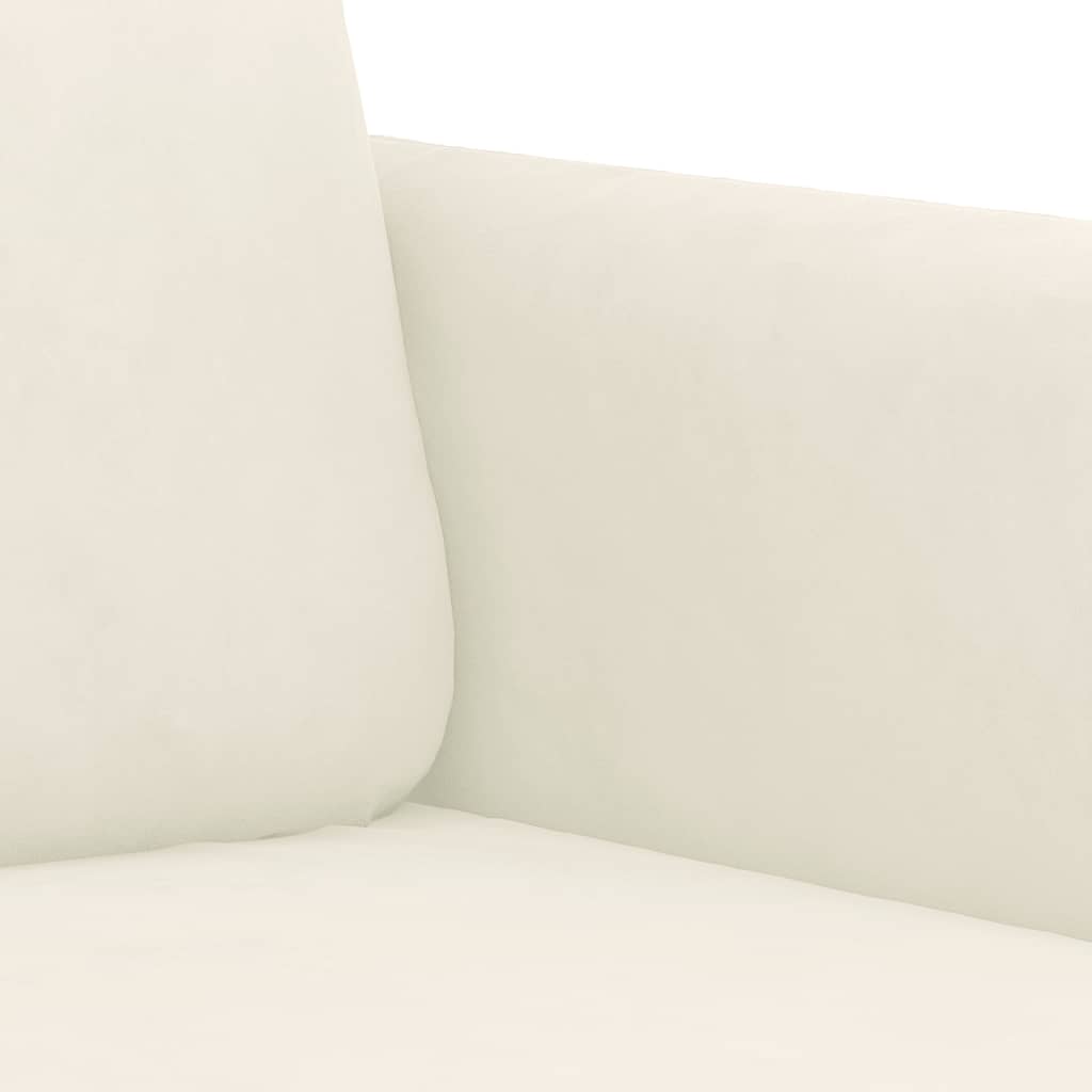 vidaXL Canapea cu 2 locuri, crem, 140 cm, catifea vidaXL Canapea cu 2 locuri, crem, 140 cm, catifea