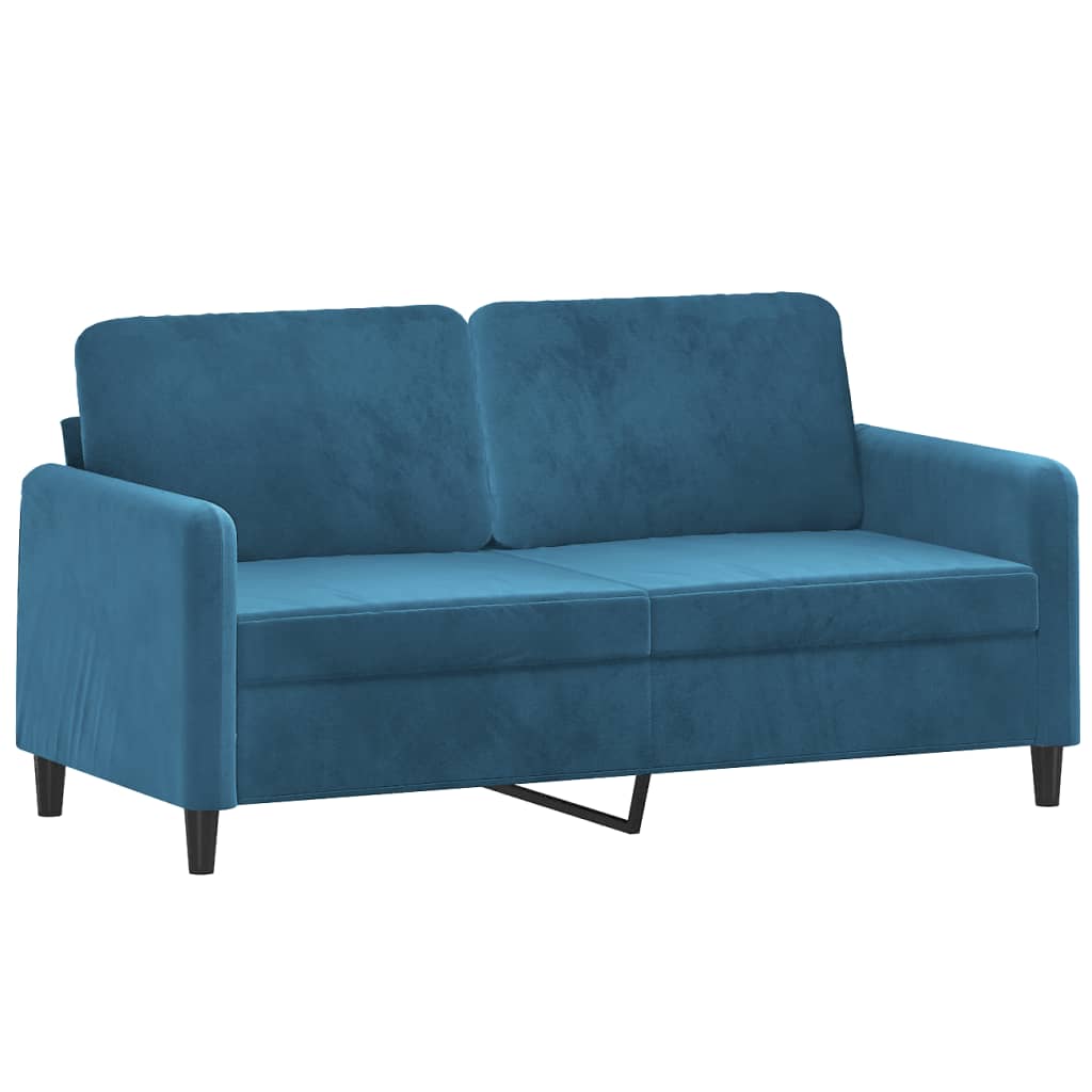 vidaXL Canapea cu 2 locuri, albastru, 140 cm, catifea vidaXL Canapea cu 2 locuri, albastru, 140 cm, catifea