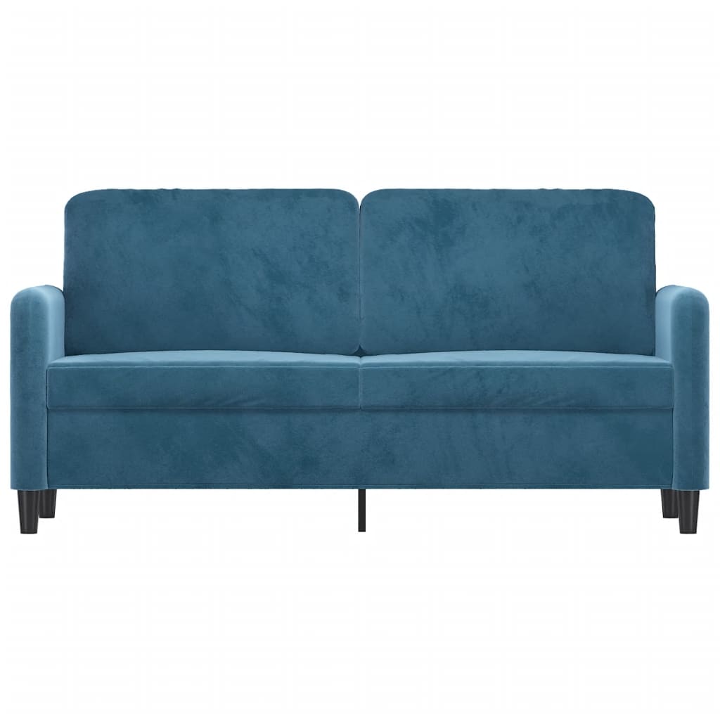 vidaXL Canapea cu 2 locuri, albastru, 140 cm, catifea vidaXL Canapea cu 2 locuri, albastru, 140 cm, catifea