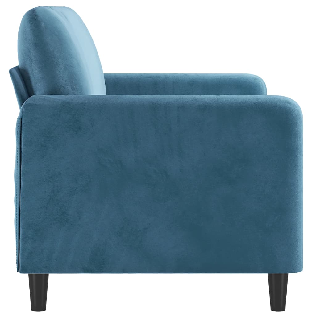 vidaXL Canapea cu 2 locuri, albastru, 140 cm, catifea vidaXL Canapea cu 2 locuri, albastru, 140 cm, catifea