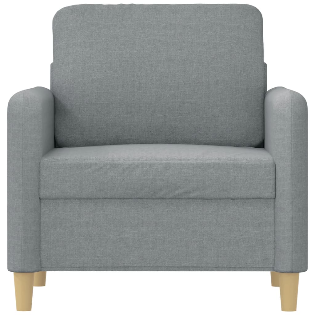 vidaXL Fotoliu canapea, gri deschis, 60 cm, material textil