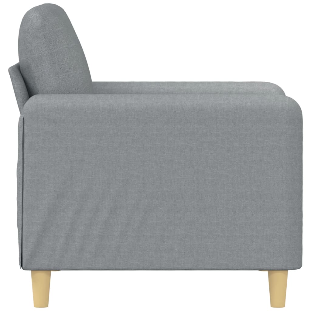 vidaXL Fotoliu canapea, gri deschis, 60 cm, material textil