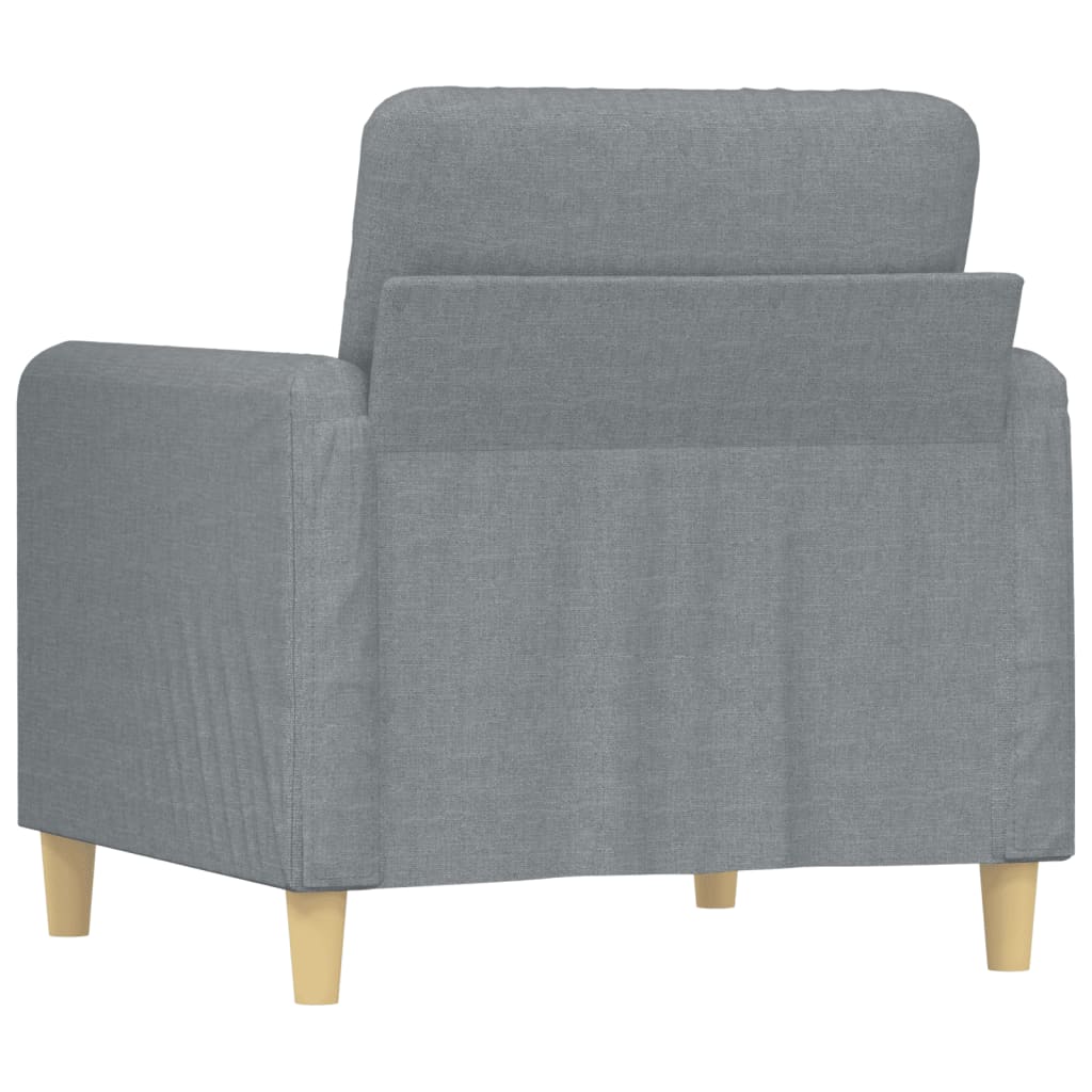 vidaXL Fotoliu canapea, gri deschis, 60 cm, material textil
