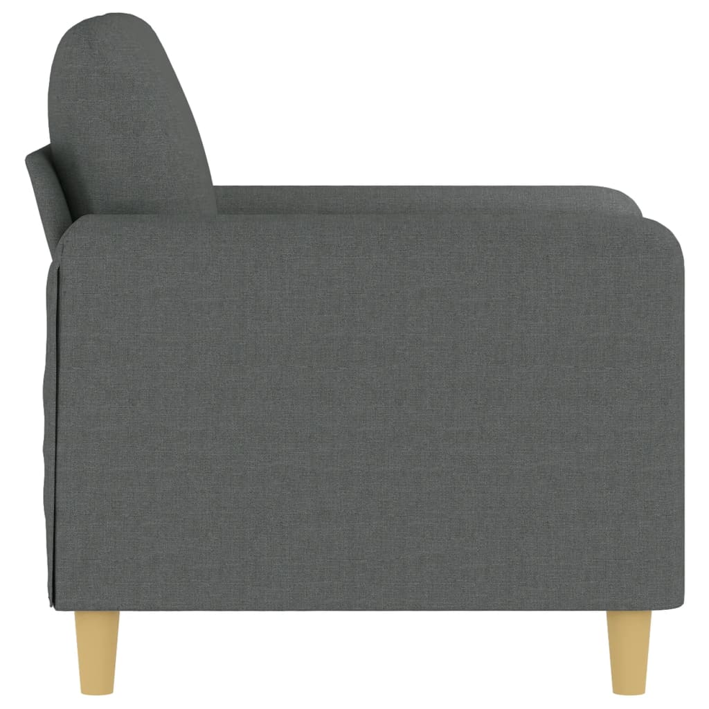 vidaXL Fotoliu canapea, gri închis, 60 cm, material textil