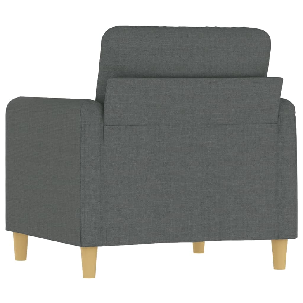 vidaXL Fotoliu canapea, gri închis, 60 cm, material textil