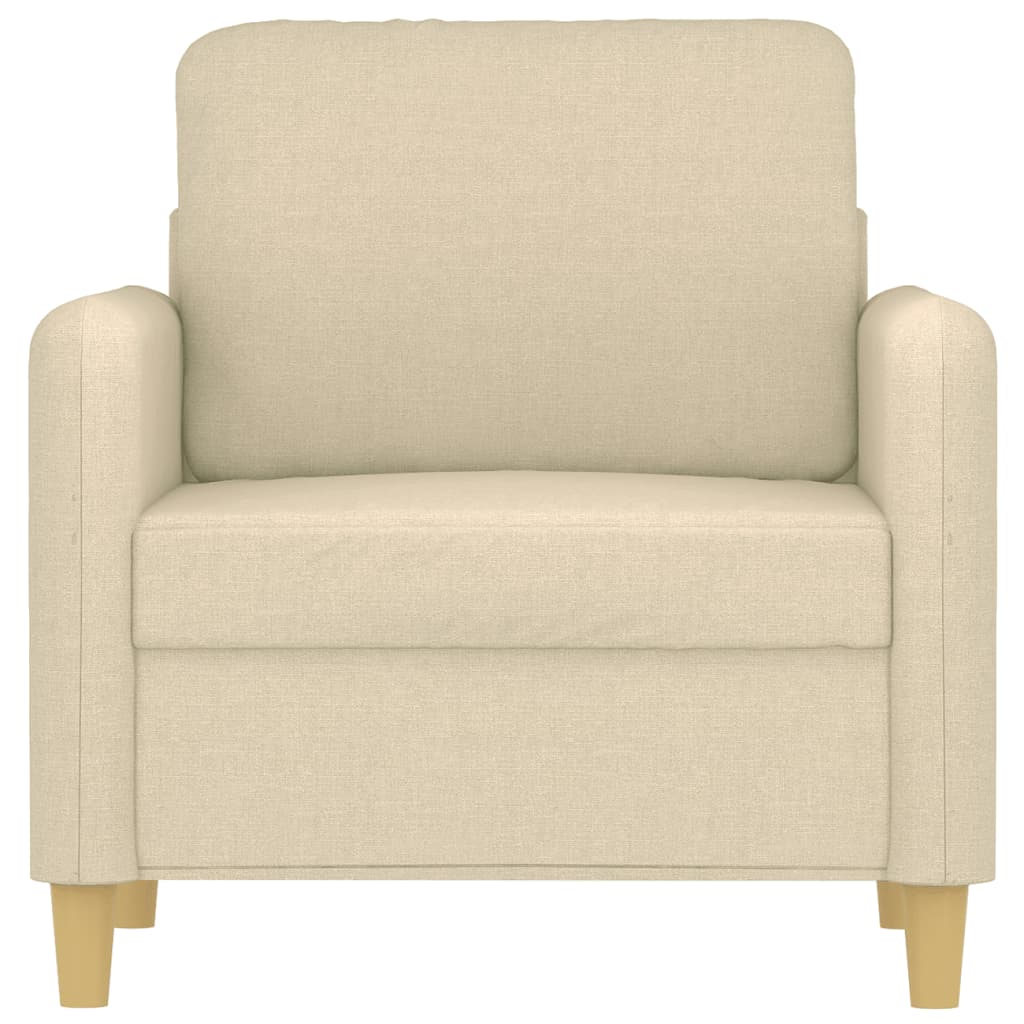 vidaXL Fotoliu canapea, crem, 60 cm, material textil