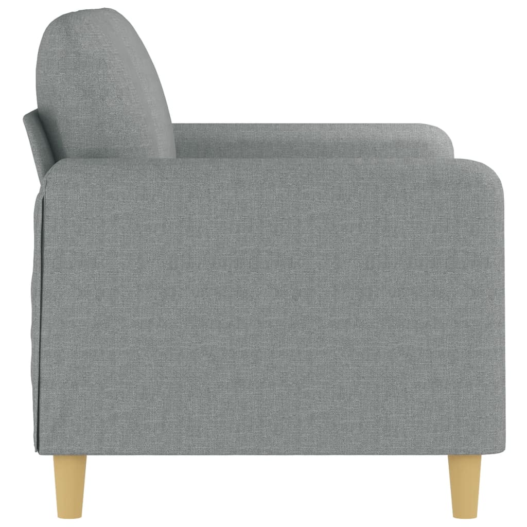 vidaXL Canapea cu 2 locuri, gri deschis, 120 cm, material textil