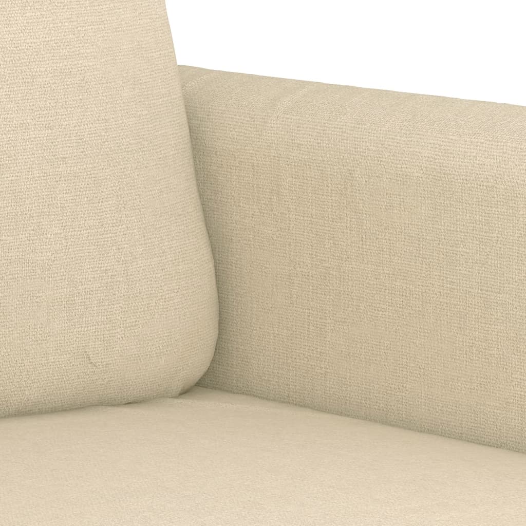 vidaXL Canapea cu 2 locuri, crem, 120 cm, material textil