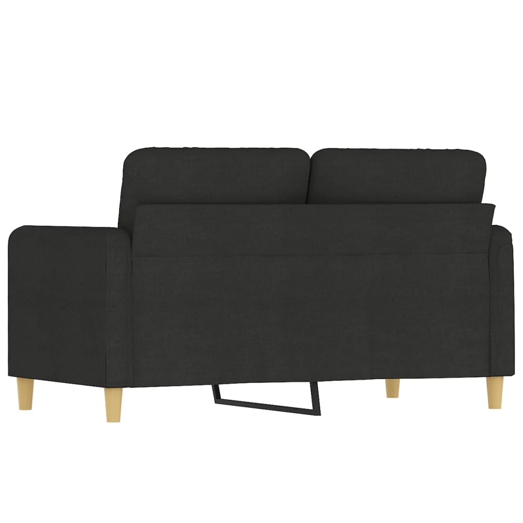 vidaXL Canapea cu 2 locuri, negru, 120 cm, material textil