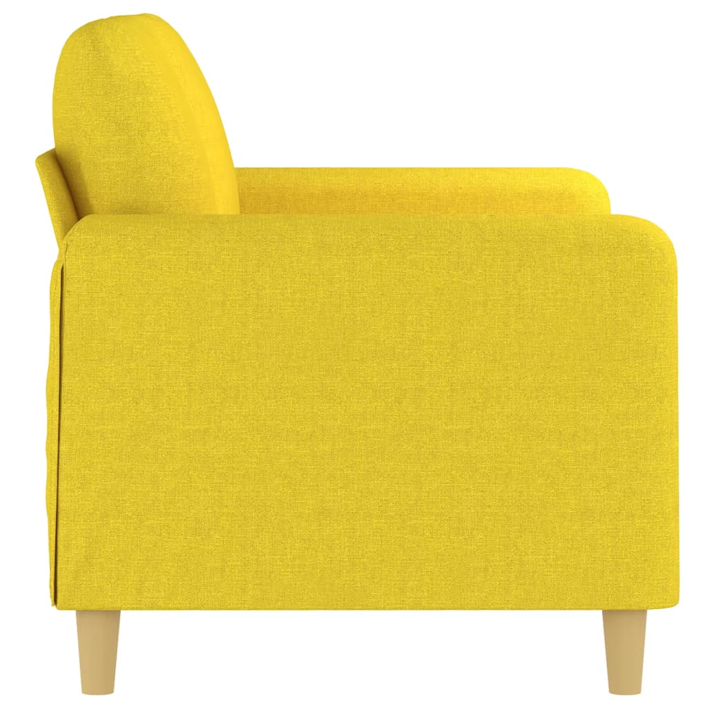 vidaXL Canapea cu 2 locuri, galben deschis, 120 cm, material textil