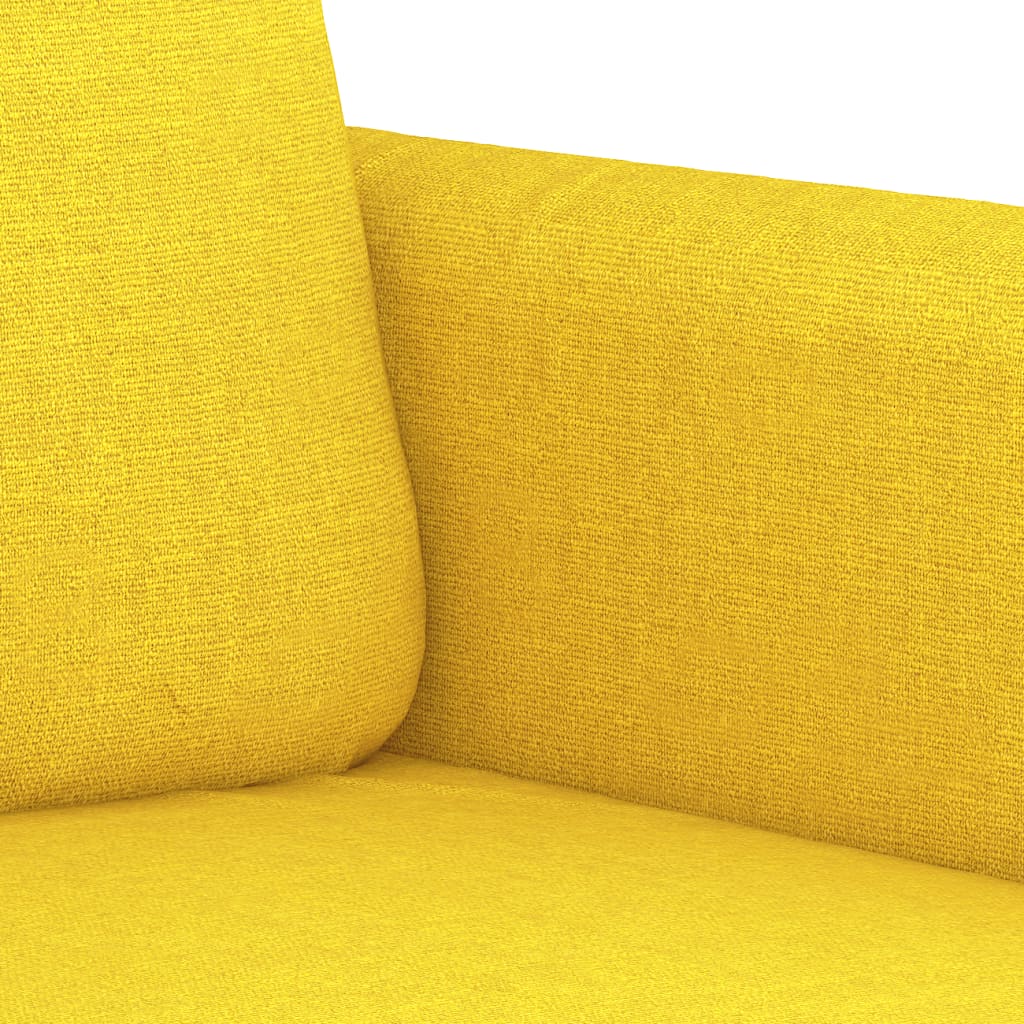 vidaXL Canapea cu 2 locuri, galben deschis, 120 cm, material textil