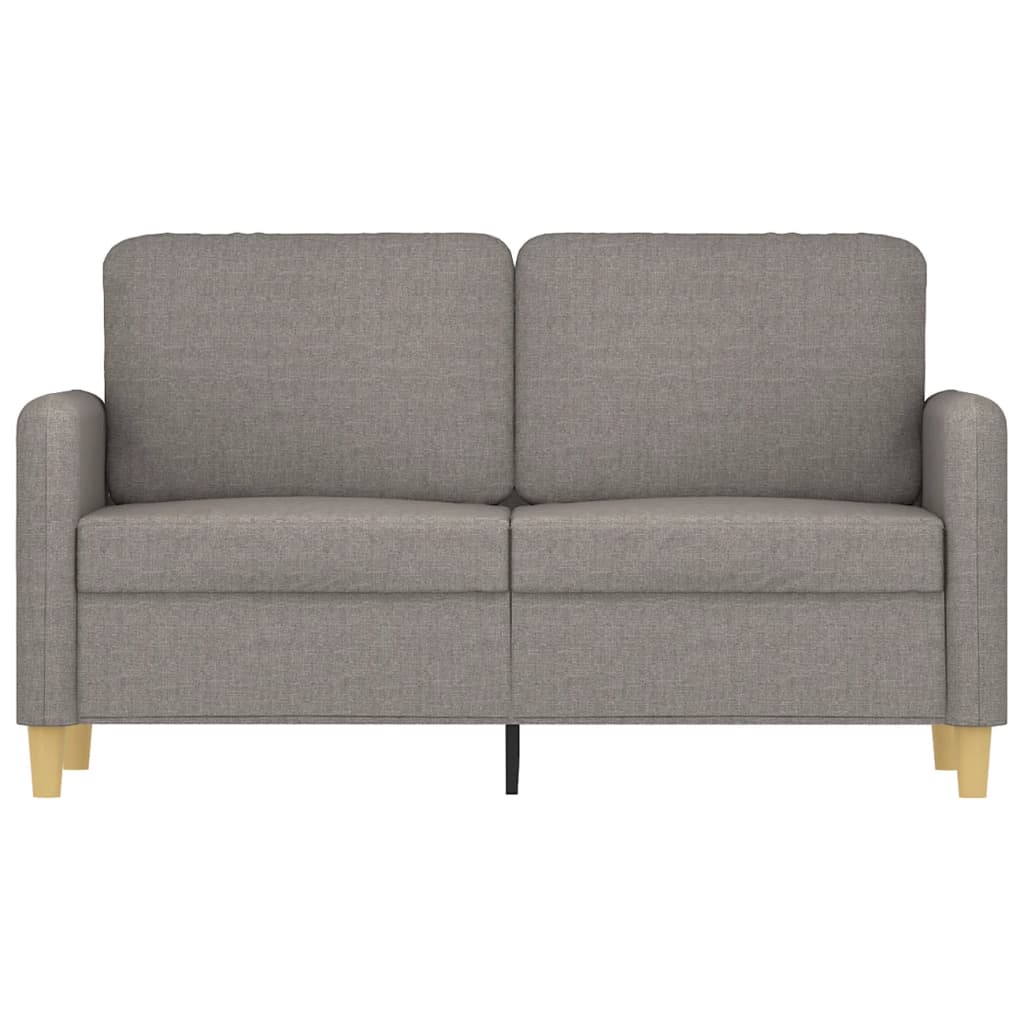 vidaXL Canapea cu 2 locuri, gri taupe, 120 cm, material textil