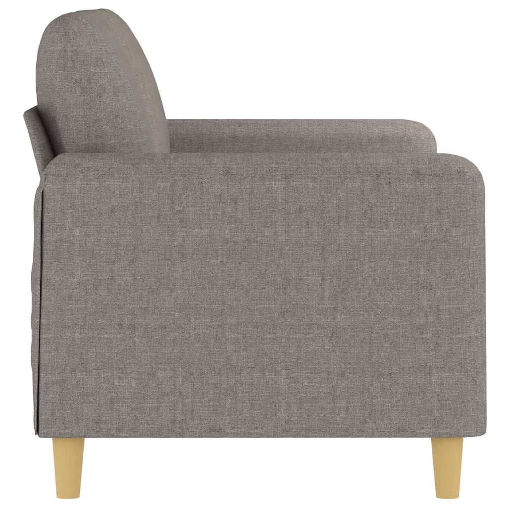vidaXL Canapea cu 2 locuri, gri taupe, 120 cm, material textil
