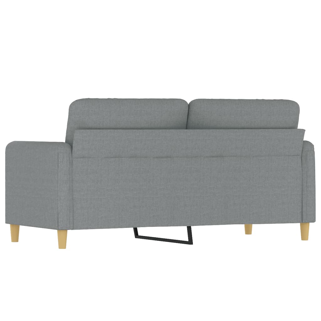 vidaXL Canapea cu 2 locuri, gri deschis, 140 cm, material textil vidaXL Canapea cu 2 locuri, gri deschis, 140 cm, material textil