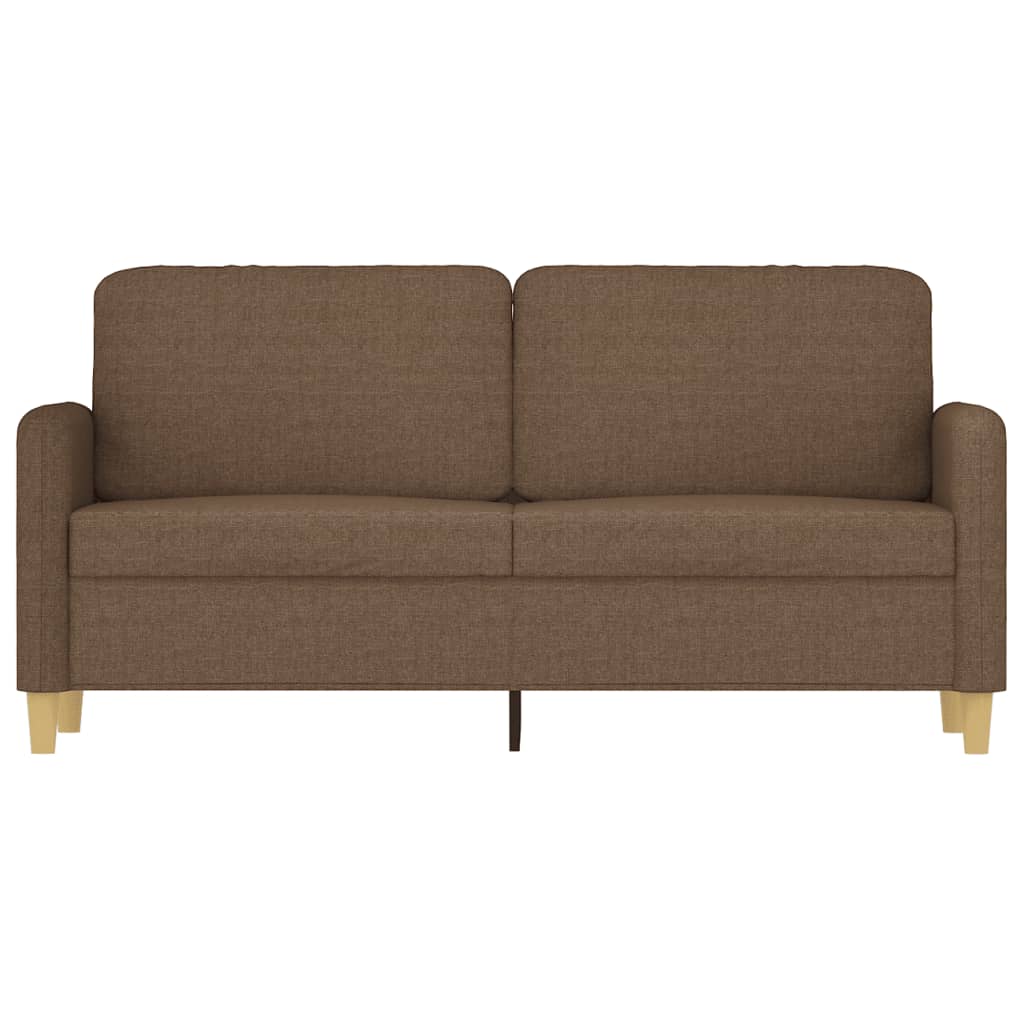 vidaXL Canapea cu 2 locuri, maro, 140 cm, material textil