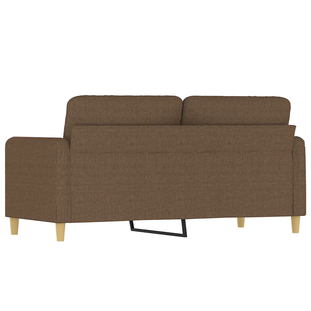 vidaXL Canapea cu 2 locuri, maro, 140 cm, material textil