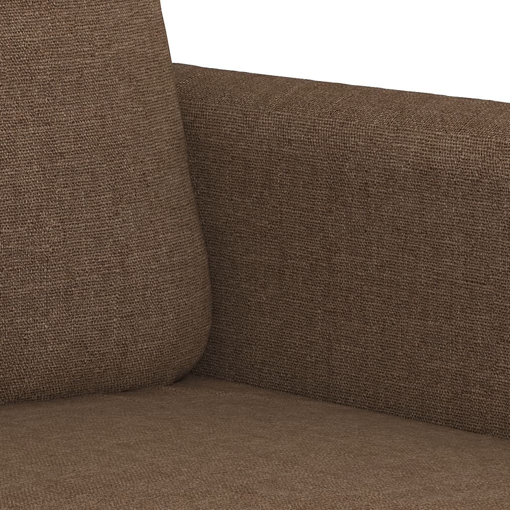 vidaXL Canapea cu 2 locuri, maro, 140 cm, material textil