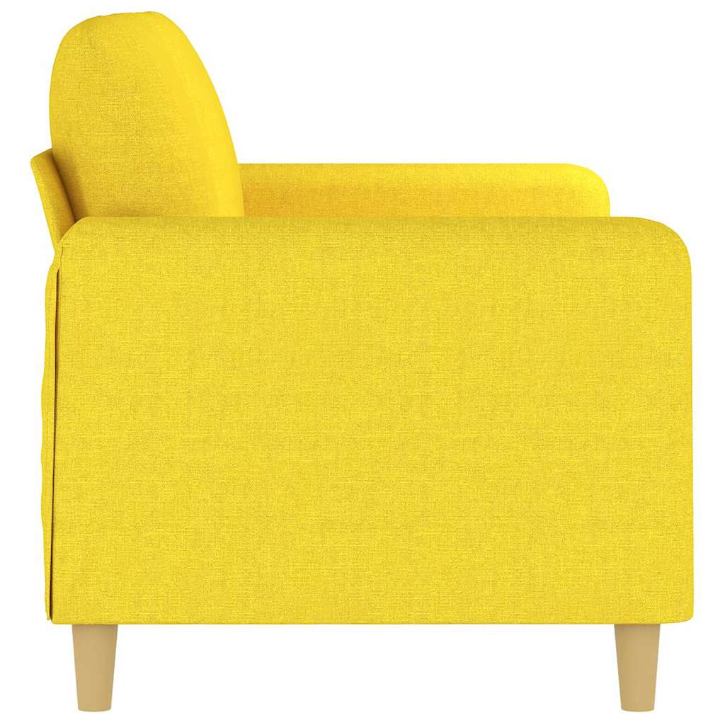vidaXL Canapea cu 2 locuri, galben deschis, 140 cm, material textil