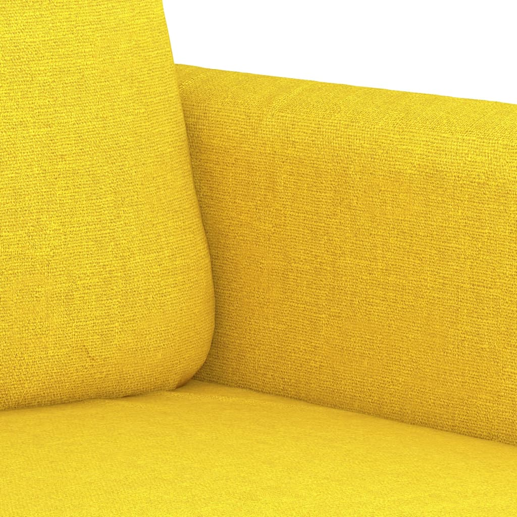 vidaXL Canapea cu 2 locuri, galben deschis, 140 cm, material textil