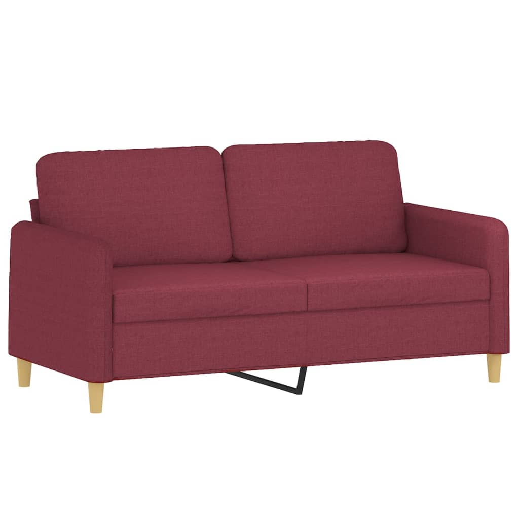 vidaXL Canapea cu 2 locuri, roșu vin, 140 cm, material textil