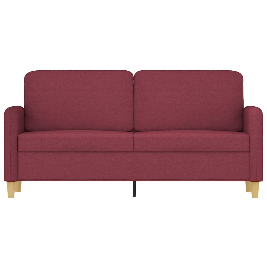 vidaXL Canapea cu 2 locuri, roșu vin, 140 cm, material textil