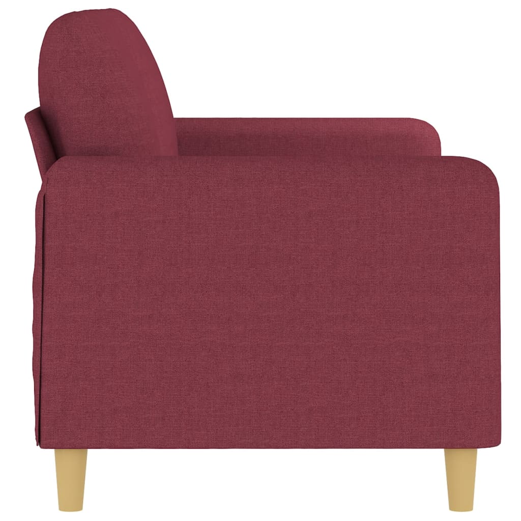 vidaXL Canapea cu 2 locuri, roșu vin, 140 cm, material textil