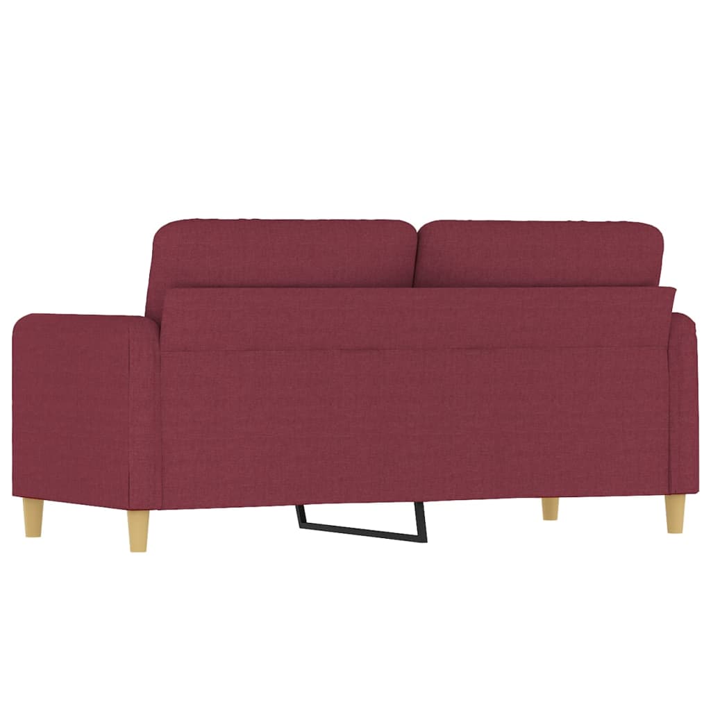 vidaXL Canapea cu 2 locuri, roșu vin, 140 cm, material textil