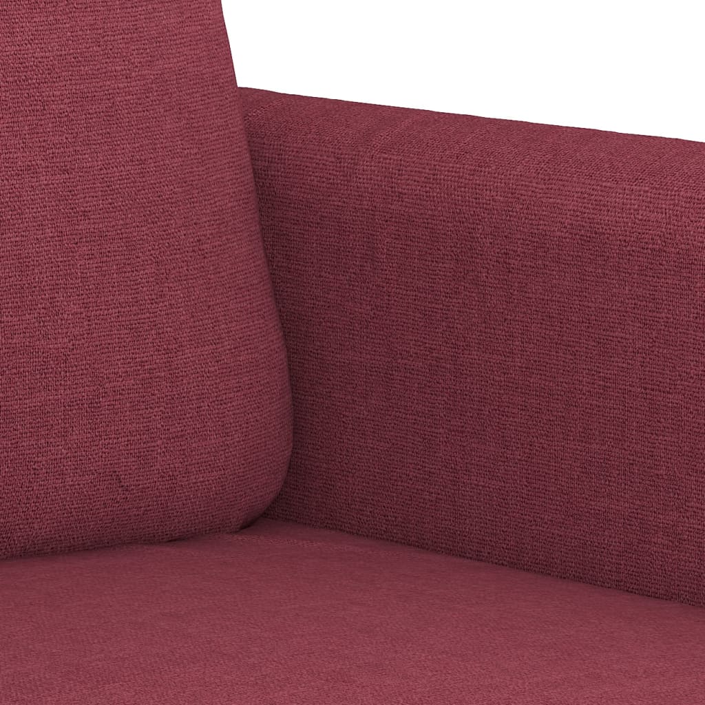 vidaXL Canapea cu 2 locuri, roșu vin, 140 cm, material textil