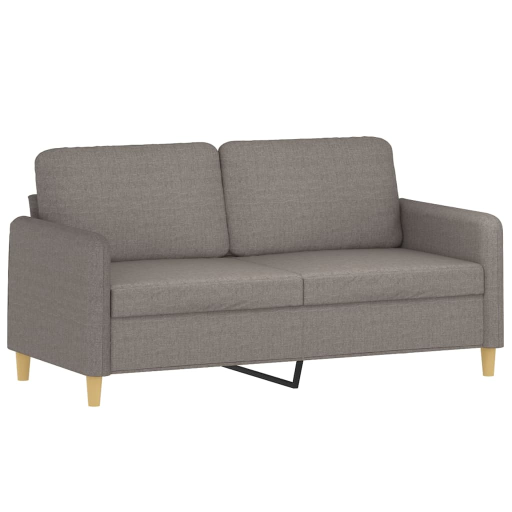 vidaXL Canapea cu 2 locuri, gri taupe, 140 cm, material textil vidaXL Canapea cu 2 locuri, gri taupe, 140 cm, material textil