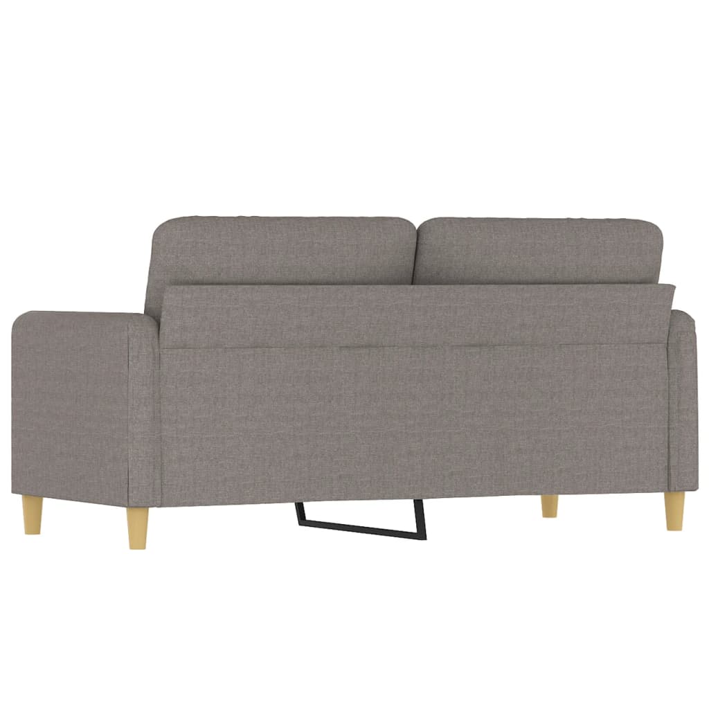 vidaXL Canapea cu 2 locuri, gri taupe, 140 cm, material textil vidaXL Canapea cu 2 locuri, gri taupe, 140 cm, material textil