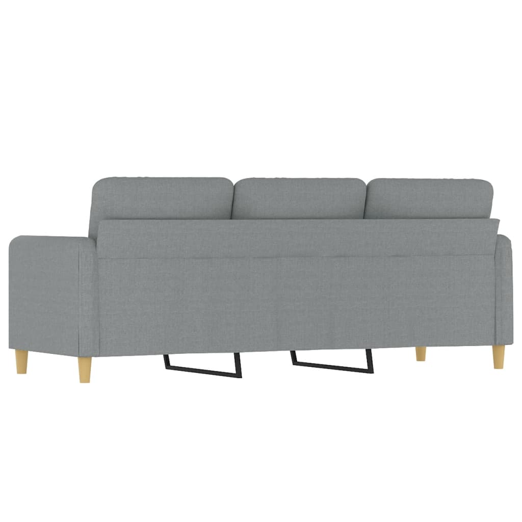 vidaXL Canapea cu 3 locuri, gri deschis, material 180CM textil vidaXL Canapea cu 3 locuri, gri deschis, material 180CM textil