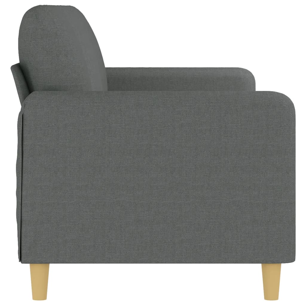 vidaXL Canapea cu 3 locuri, gri închis, 180 cm, material textil vidaXL Canapea cu 3 locuri, gri închis, 180 cm, material textil