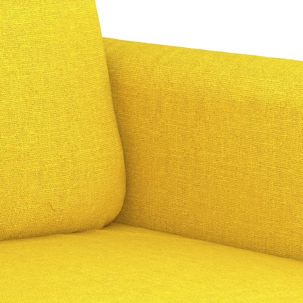 vidaXL Canapea cu 3 locuri, galben deschis, 180 cm, material textil
