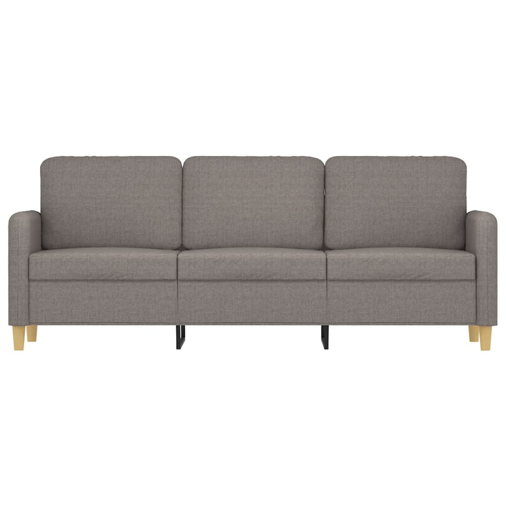 vidaXL Canapea cu 3 locuri, taupe, 180 cm, material textil