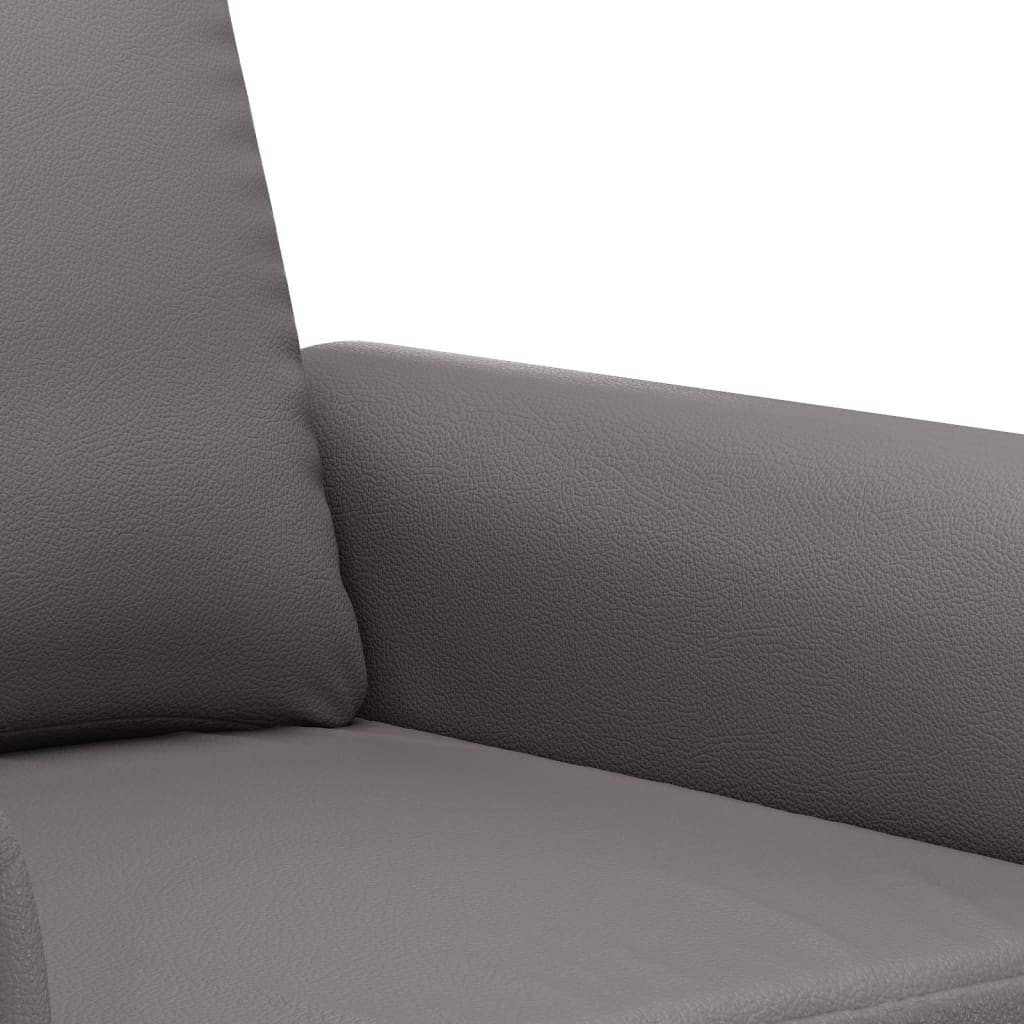 vidaXL Canapea de o persoană, gri, 60 cm, piele ecologică vidaXL Canapea de o persoană, gri, 60 cm, piele ecologică