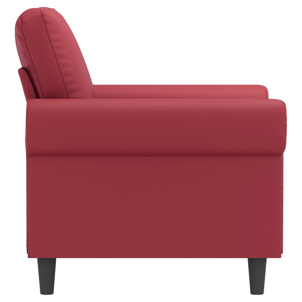 vidaXL Canapea de o persoană, roșu vin, 60 cm, piele ecologică vidaXL Canapea de o persoană, roșu vin, 60 cm, piele ecologică