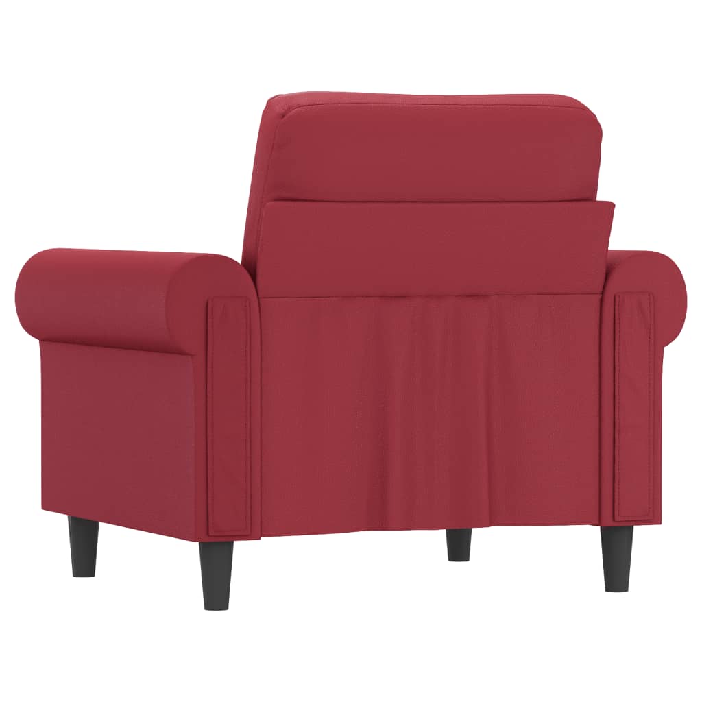vidaXL Canapea de o persoană, roșu vin, 60 cm, piele ecologică vidaXL Canapea de o persoană, roșu vin, 60 cm, piele ecologică