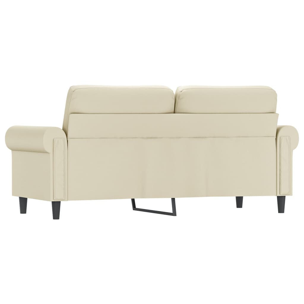 vidaXL Canapea cu 2 locuri, crem, 140 cm, piele ecologică vidaXL Canapea cu 2 locuri, crem, 140 cm, piele ecologică