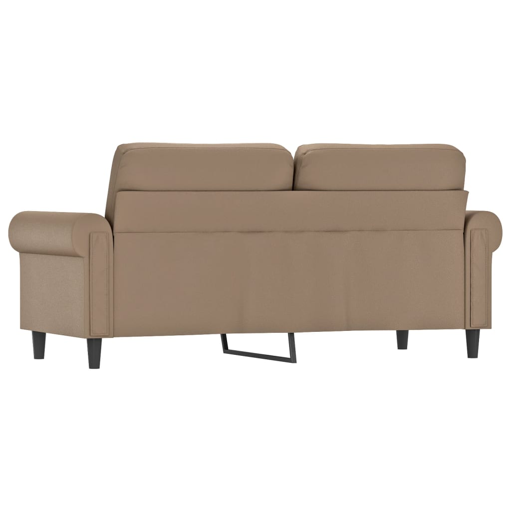 vidaXL Canapea cu 2 locuri, cappuccino, 140 cm, piele ecologică