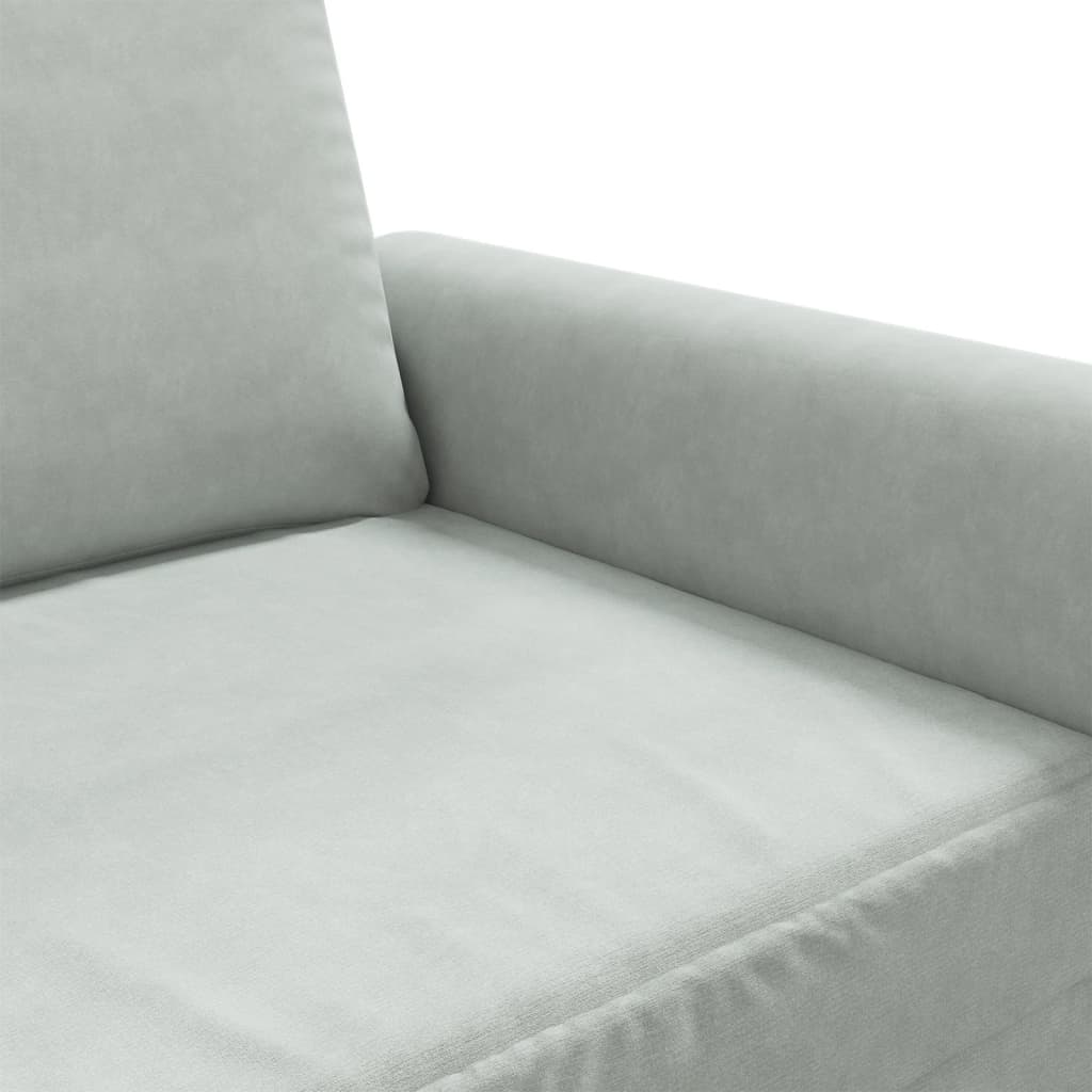 vidaXL Fotoliu canapea, gri deschis, 60 cm, catifea