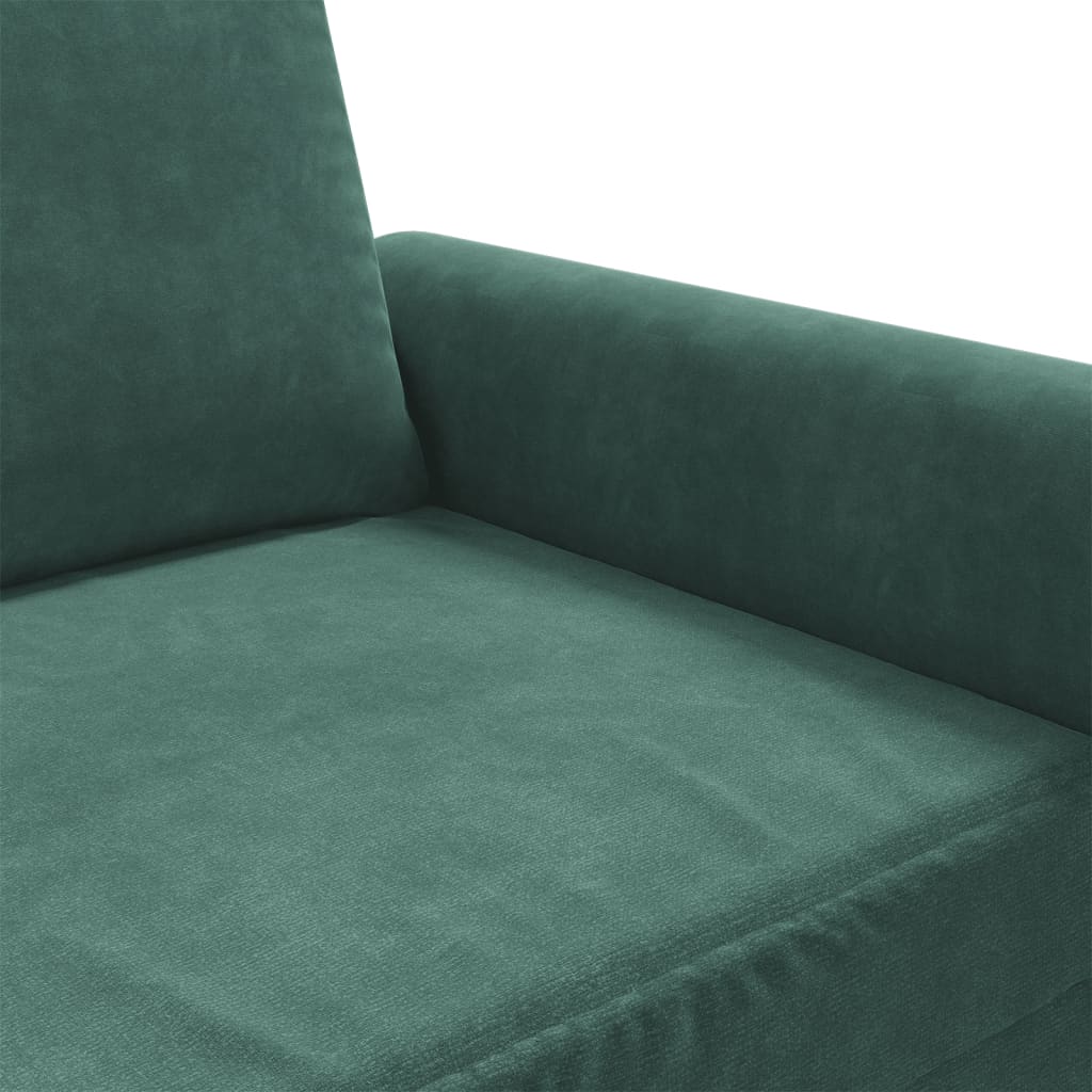 vidaXL Fotoliu canapea, verde închis, 60 cm, catifea