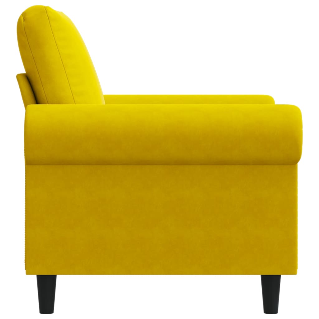 vidaXL Canapea de o persoană, galben, 60 cm, catifea vidaXL Canapea de o persoană, galben, 60 cm, catifea