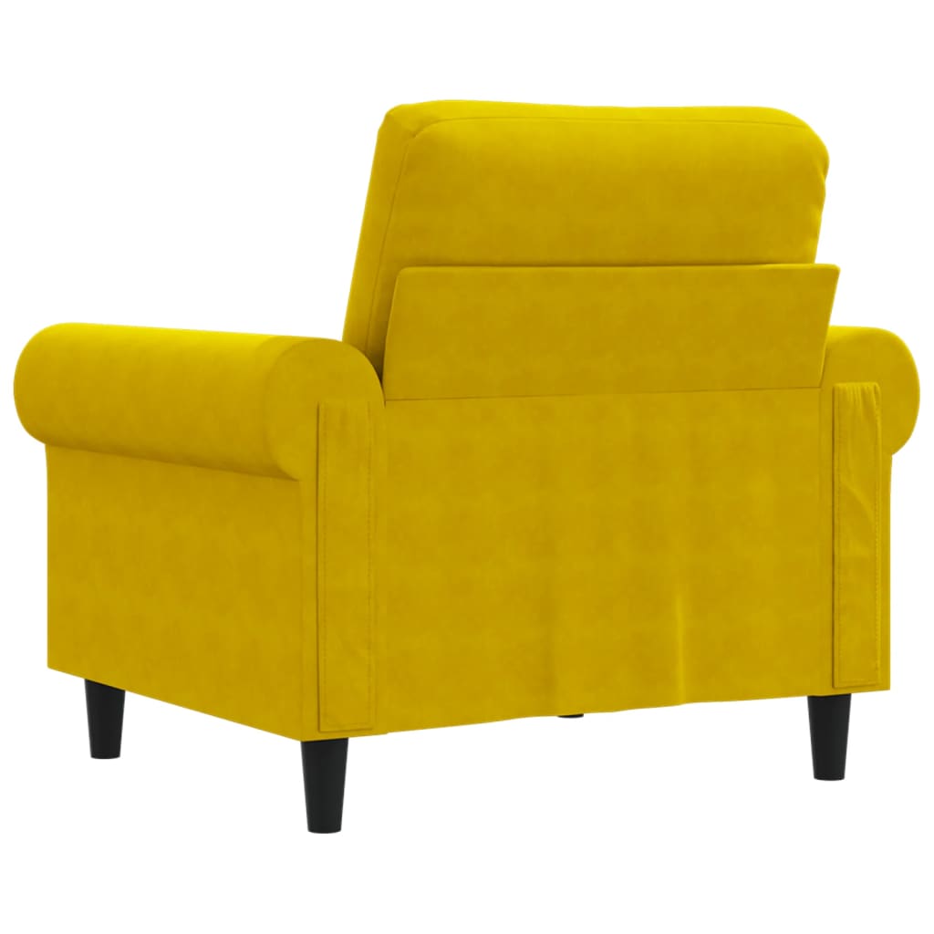 vidaXL Canapea de o persoană, galben, 60 cm, catifea vidaXL Canapea de o persoană, galben, 60 cm, catifea