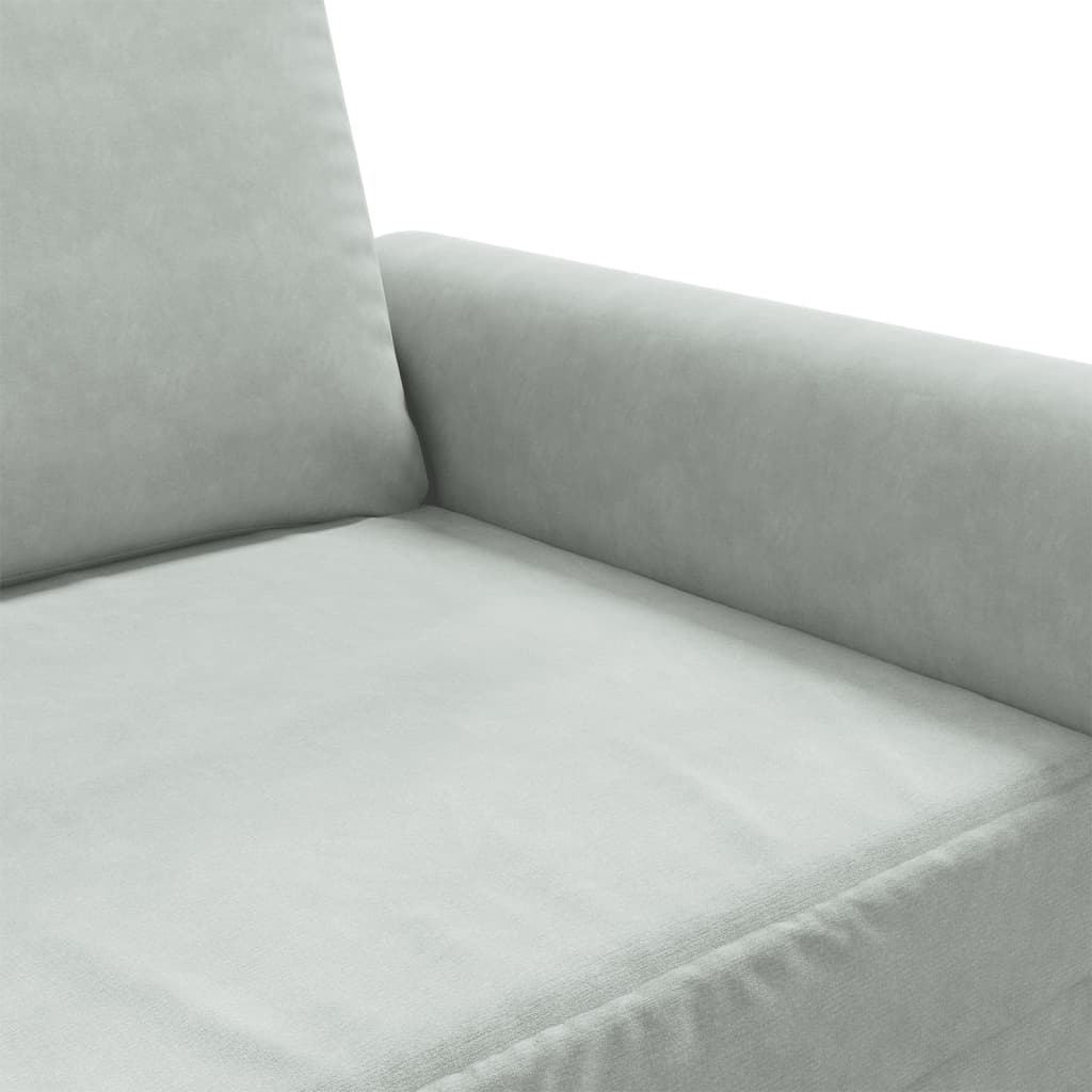 vidaXL Canapea cu 2 locuri, gri deschis, 140 cm, catifea vidaXL Canapea cu 2 locuri, gri deschis, 140 cm, catifea