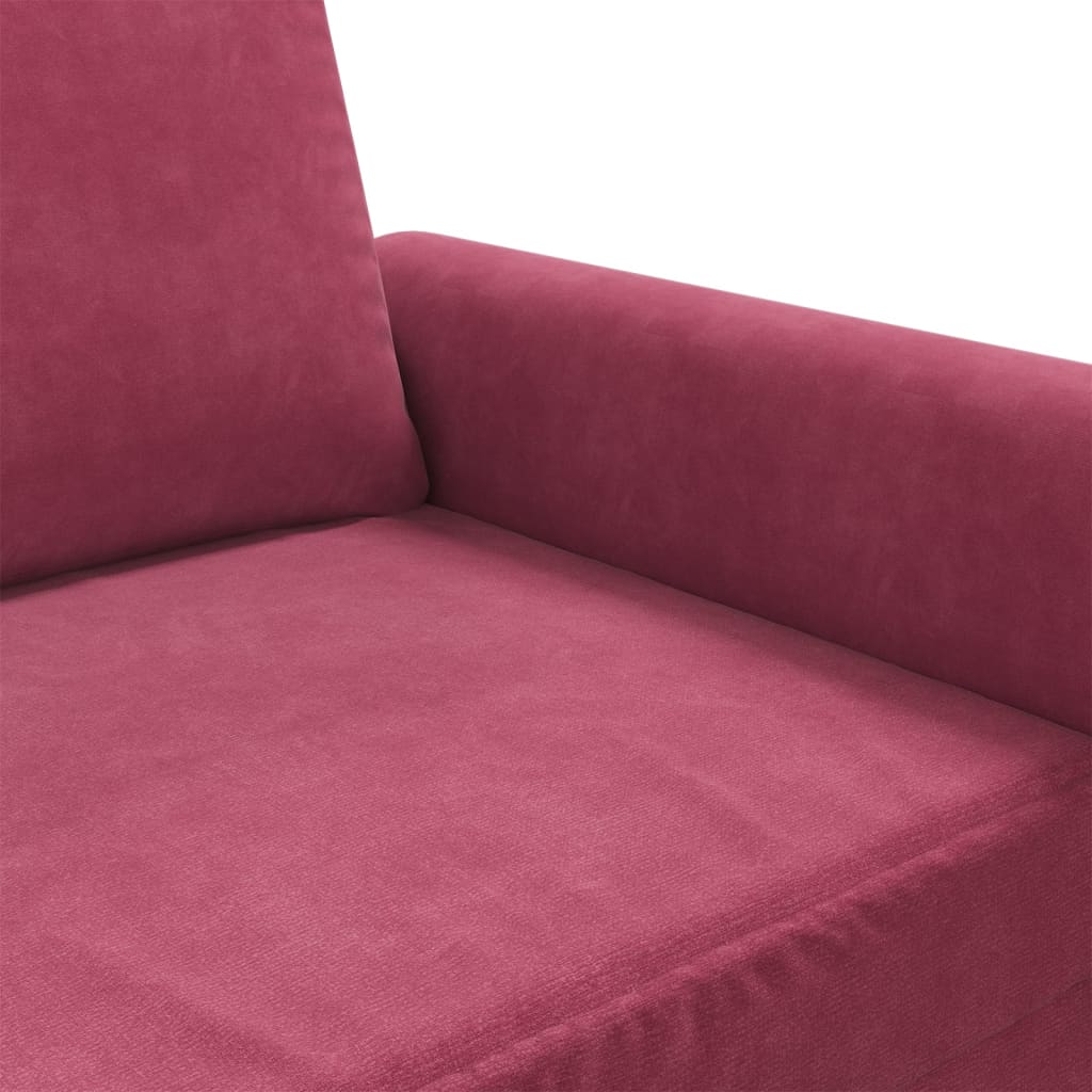 vidaXL Canapea cu 2 locuri, roșu vin, 140 cm, catifea