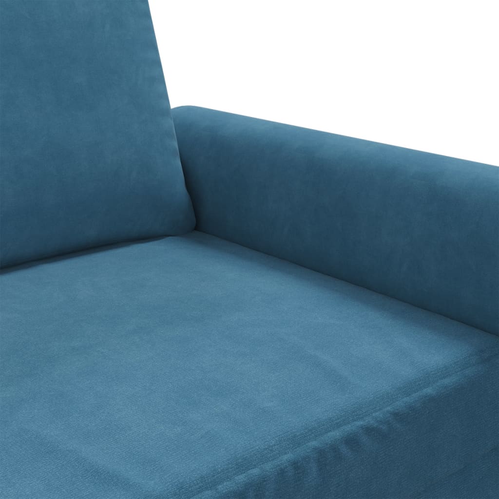 vidaXL Canapea cu 2 locuri, albastru, 140 cm, catifea vidaXL Canapea cu 2 locuri, albastru, 140 cm, catifea