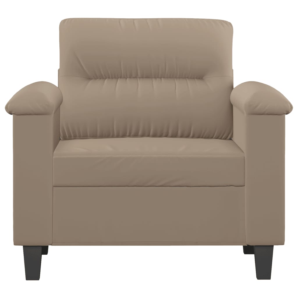 vidaXL Fotoliu canapea, gri taupe, 60 cm, textil microfibră